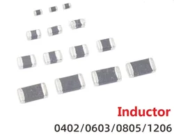 100 szt. Wielowarstwowa induktor SMD 0402 0603 0805 1206 0.1.2.3.4.5.6.7.8.9/NH/ 1 2 3 4 5 6 7 8 9 NH 1uh 10123456789NH/UH