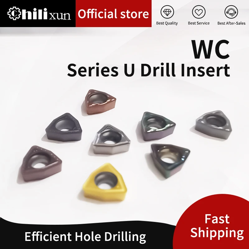 HILIXUN WC Type U-Drill Carbide Inserts for Cast Iron Drilling - General Purpose Indexable Drill Bits