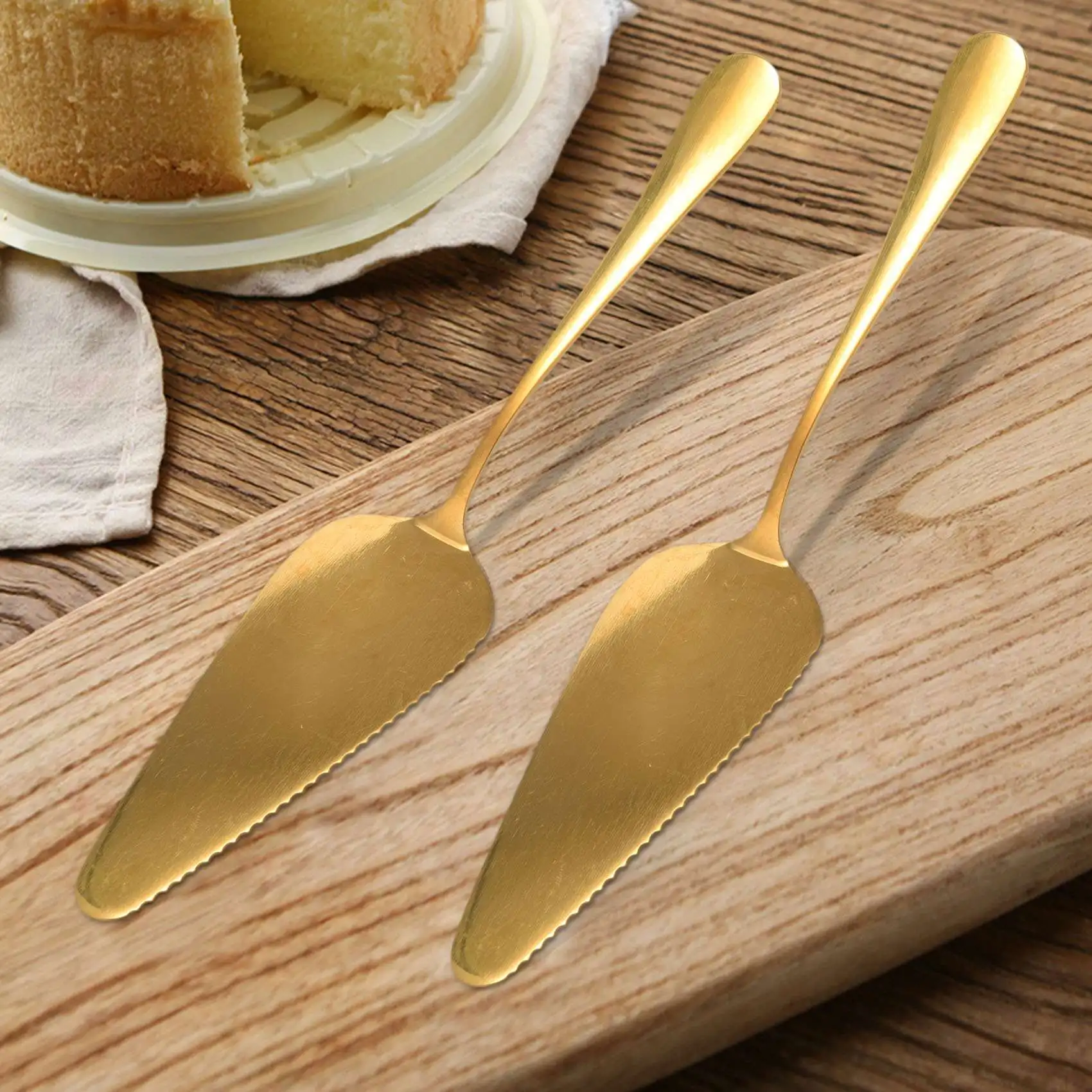 Tools Golden Cake Pie Server, Wedding Cake Knife and Server Set,2 Pieces