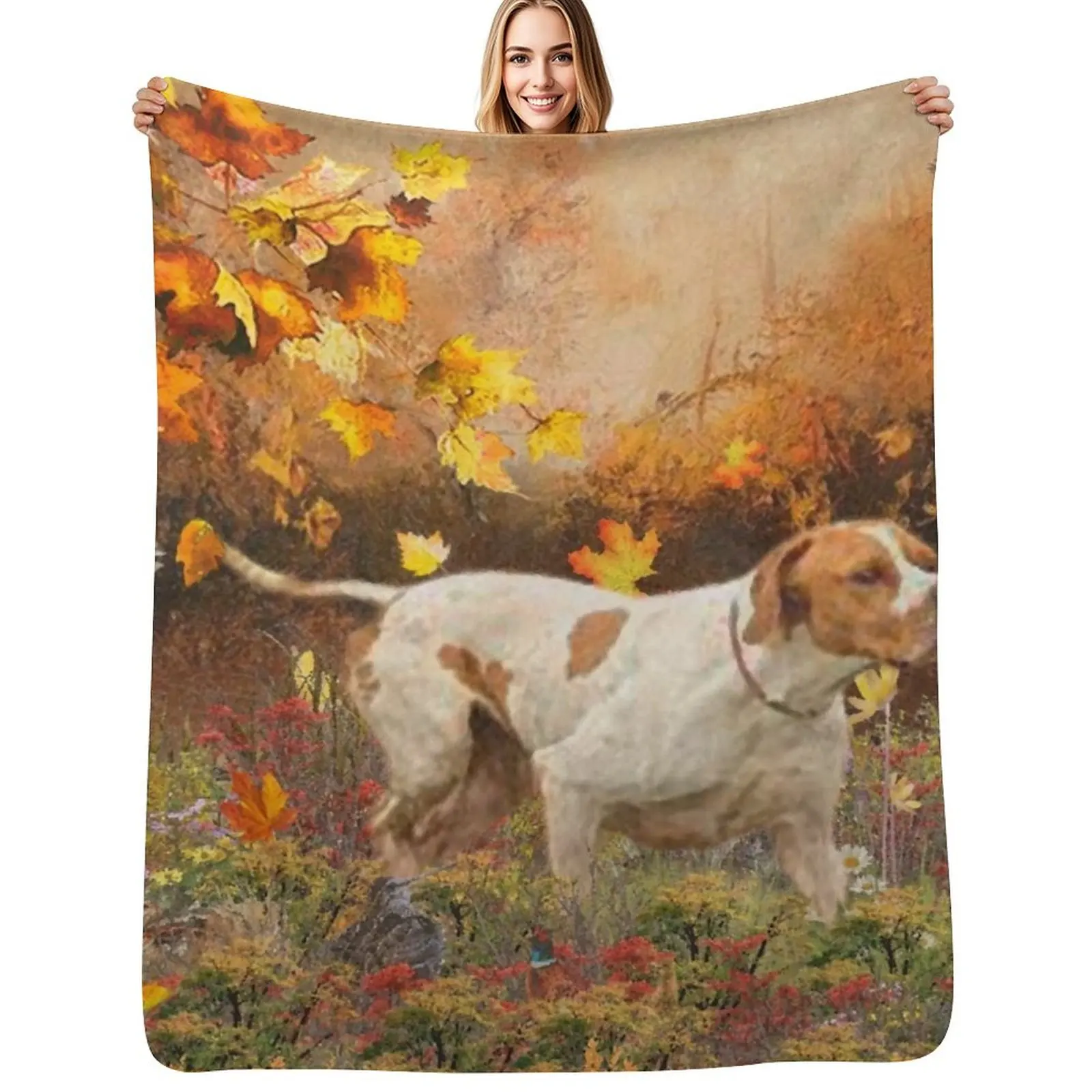 

English Pointer hunts Throw Blanket Soft Big For Baby Beach Blanket