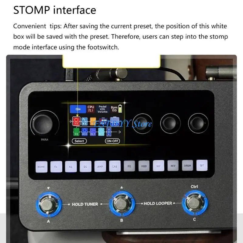 G6DE Professional Guitar Effects Processor Multiple Preset Sounds Drum Rhythm Pattern