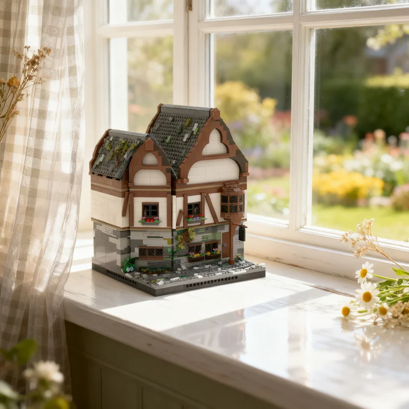 

2340pcs MOC Medieval Tavern Castle Model Building Blocks Creative DIY Gift Display Decor Assemble Premium Adult Kids Desk Home