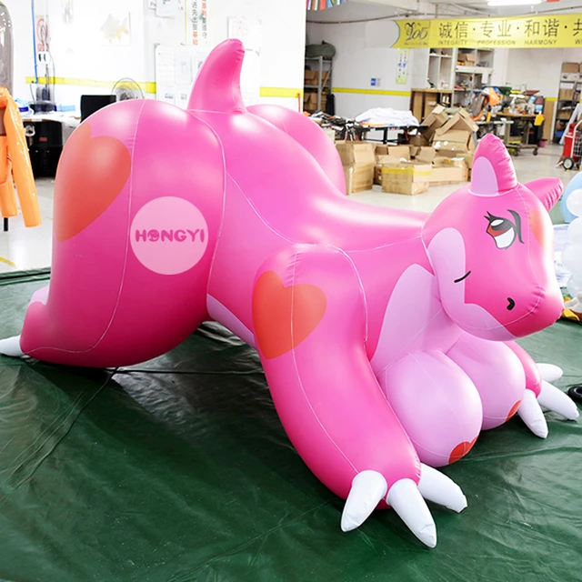 Hongyi Factory Inflatable Cartoon Toys Pink Inflatable Sexy Puppet Dragon -  AliExpress