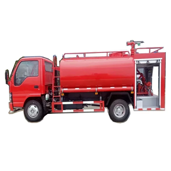 Isuzu 130 M3 Pumper Fire Truck Manual Transmission Fuel New Condition 4x2 Drive Water Tank Fire sprinkler Commander