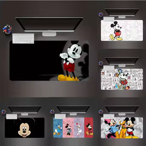 MINISO Disney Mickey Mouse Gaming Mouse Pad Mousepad Large Laptop Keyboard Non-Slip Rubber Base Edges for Home Office
