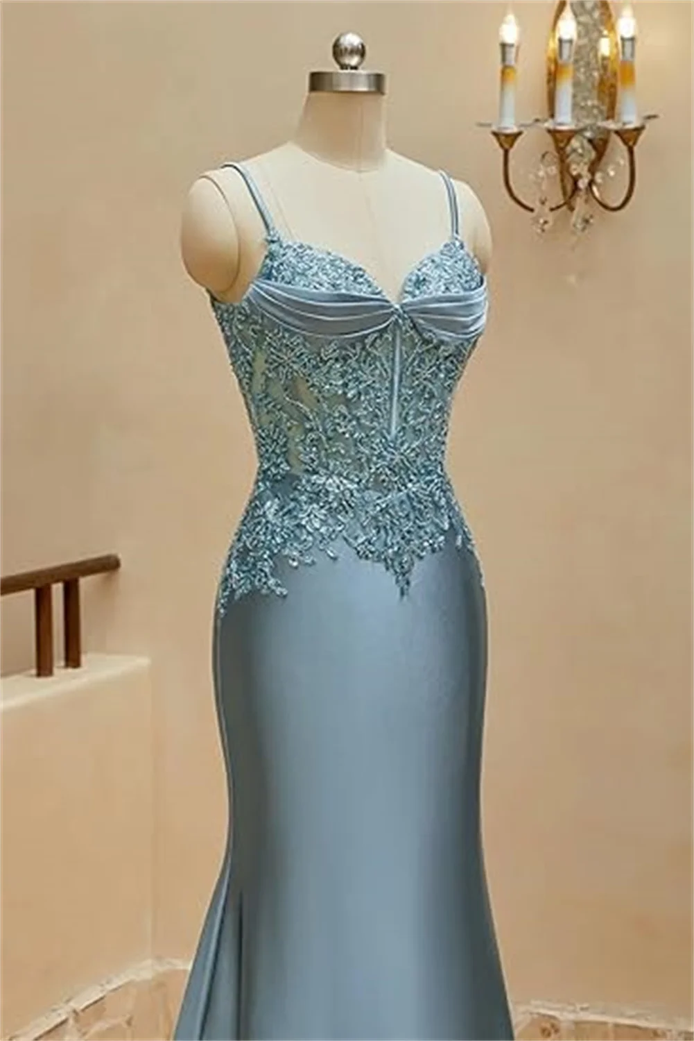 فساتين وصيفة الشرف مطرزة بالحرير مخصصة لحفلات الزفاف حورية البحر فساتين لحضور الحفلات الموسيقية أشرطة سباغيتي فساتين سهرة رسمية طويلة للنساء
