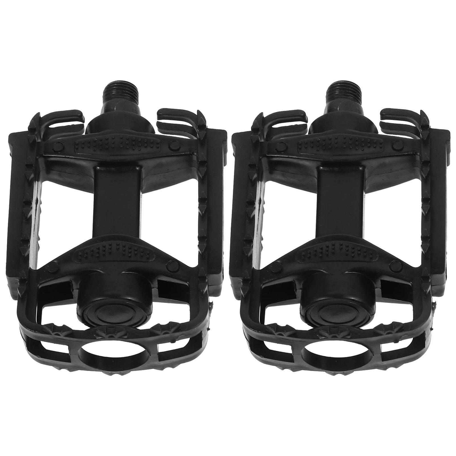 

Black Plastic Children Bike Pedals Sturdy Flat Replacement Cycling Accessories Non Slip Big Platform Mountain Road