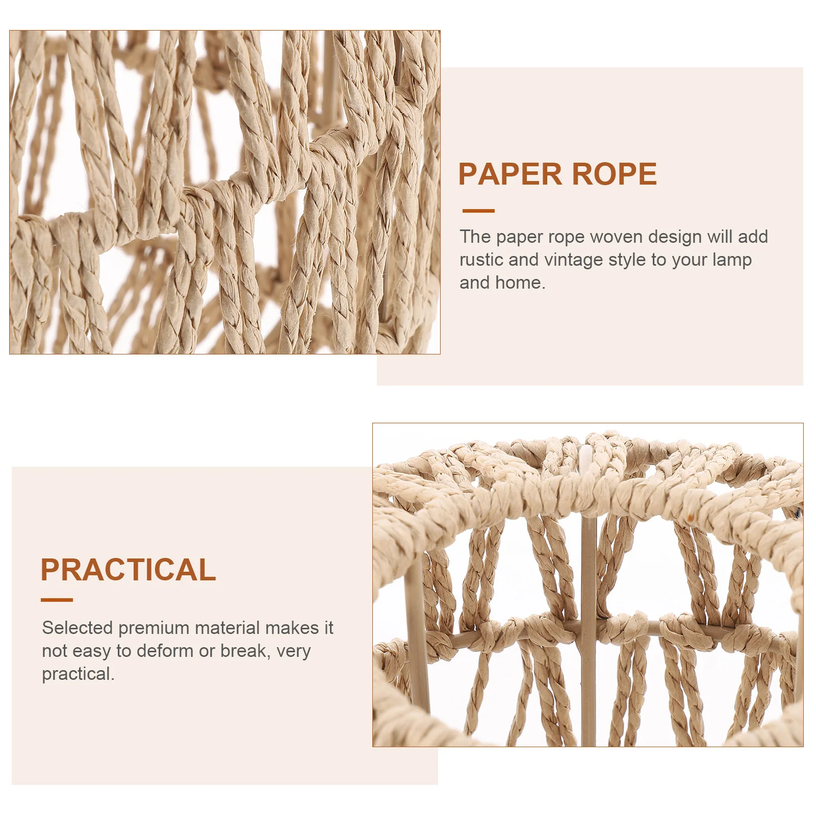 

Exquisite Chinese Style Woven Lamp Cover Practical and Durable DIY Light Shell for Dining Room Bedroom Woven Lampshade