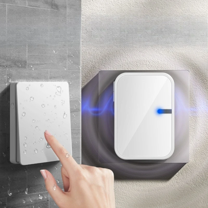 Doorbell household wireless self-generating villa outdoor waterproof and rainproof Menling long-distance large volume British st