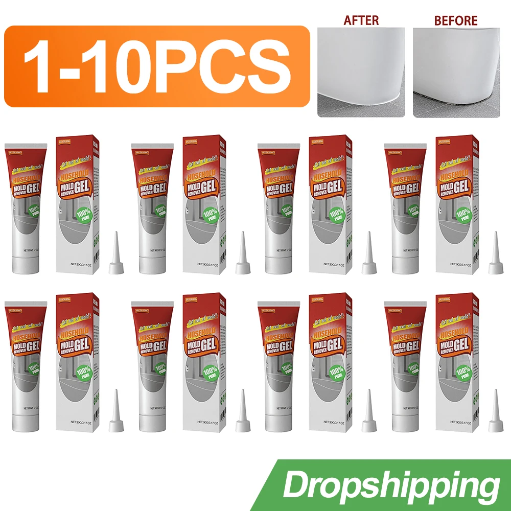 1-10P House Mold Remover Gel Deep Down Wall Mold Mildew Remover Cleaner Caulk Gel Household Mould Remover Gels Sinks Walls Tiles