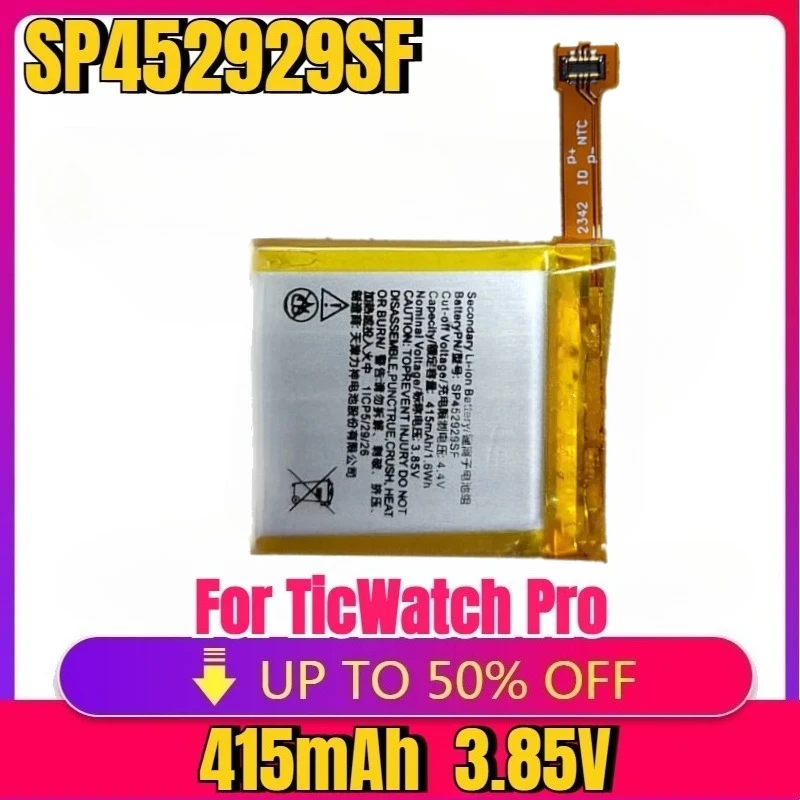 

New Hight Quality Replaceable 415mAh SP452929SF Battery for TicWatch Pro / TicWatch Pro 4G Watch Smart Watch Accumulator