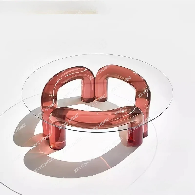 

Легкий роскошный кофейный столик из акрила и хрусталя, в скандинавском стиле, модный и стильный.