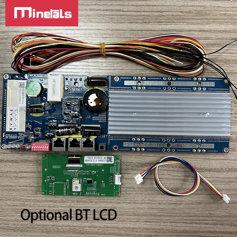 Rs485 V16 bms Bluetoothアプリと互換性があり,Canbus rs485,8s-16s 48v 24v 50a 100a 150a 200a,オプションのLCD USB