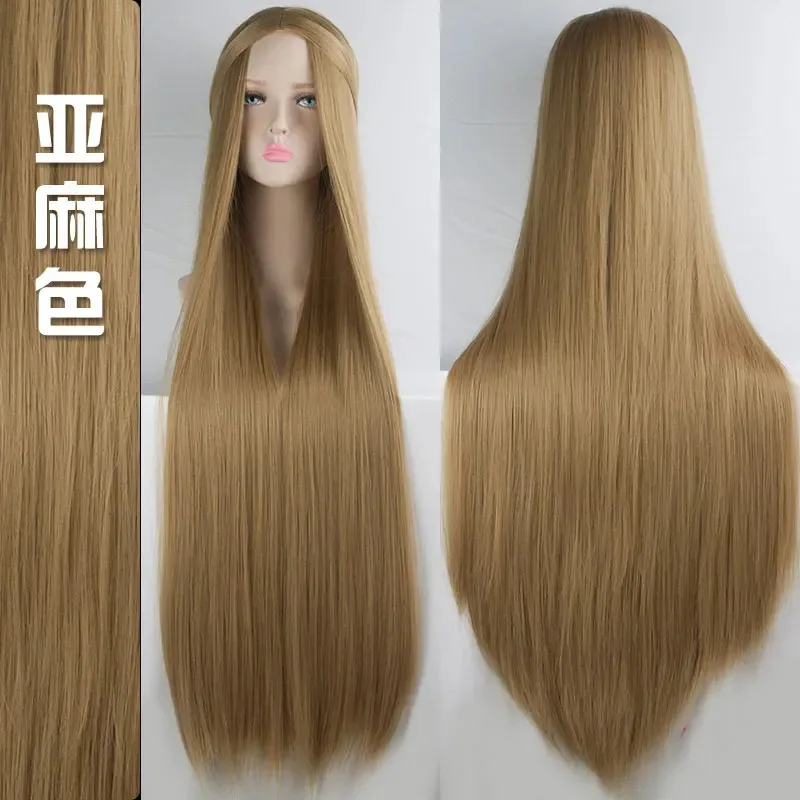 Cy100cm تأثيري شعر مستعار طويل HSIU ارتفاع درجة الحرارة الألياف الباروكات الاصطناعية تأثيري الباروكات حزب الباروكات 21 اللون