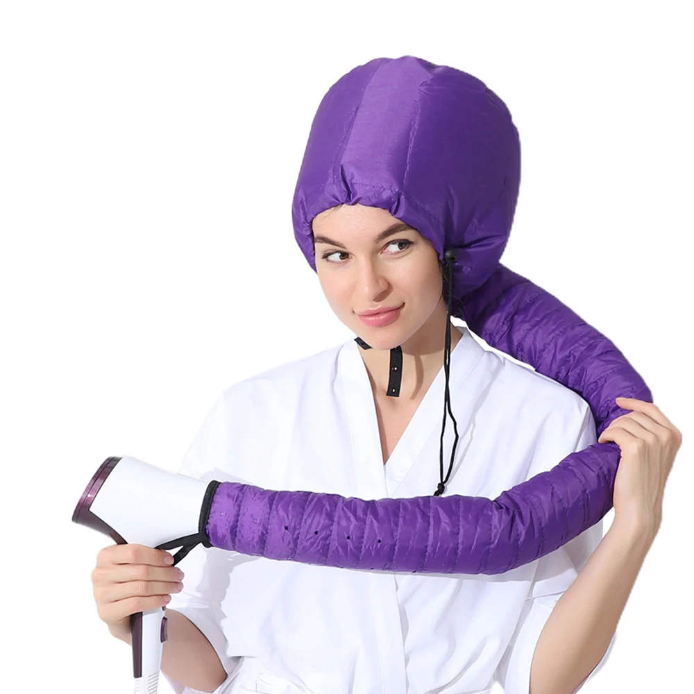 1PC Portable Soft Hair Drying Cap Bonnet Hood Hat Womens Blow Dryer Home Hairdressing Salon Supply Adjustable Accessory