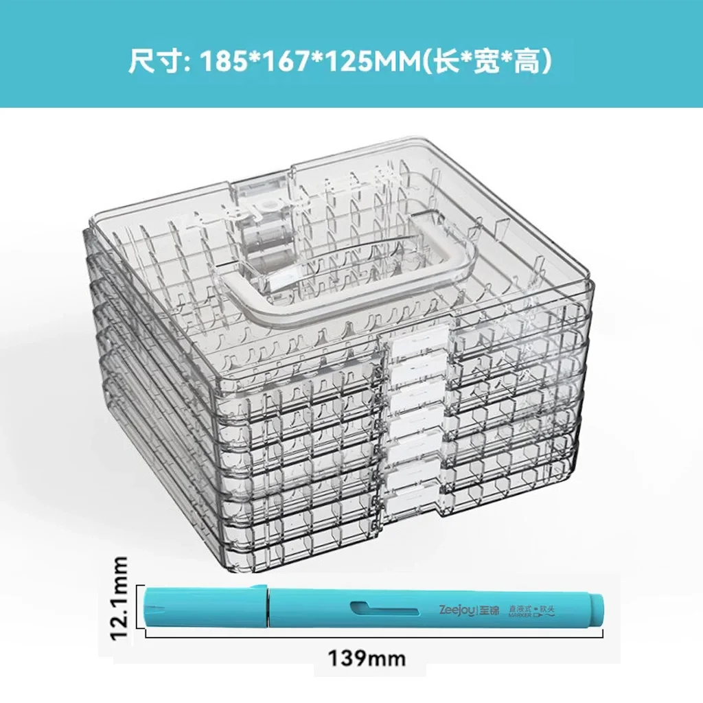 ZEEJOY For Direct Liquid Acrylic Marker Acrylic Storage Cases Large Capacity Pencil Case Art Supplies School Supplies Stationery image 3