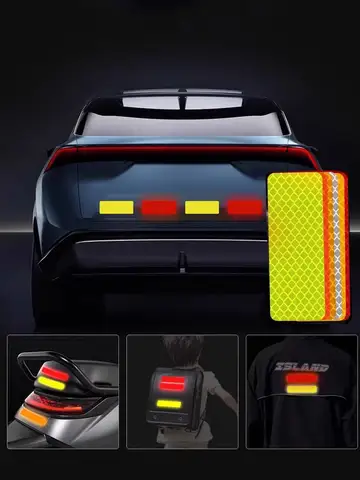 10개 반사 자동차 도어 스티커 안전 개폐 경고 반사판 오토바이 액세서리 외부 내부 반사 스티커