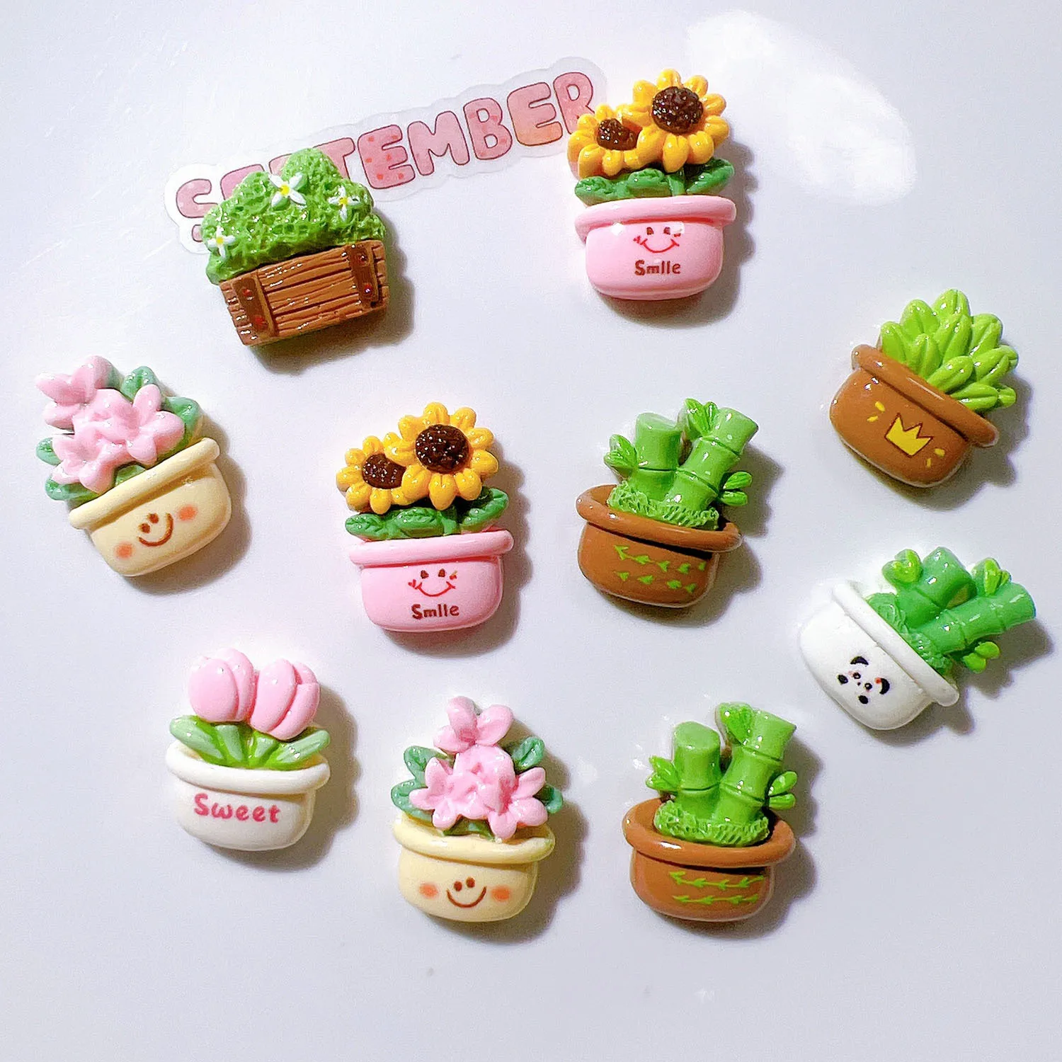 

100pcs Wholesale Resin Flatback Mini Flower Flatback DIY for Phone Case Hairclip Earrings Scrapbook Dollhouse Accessories