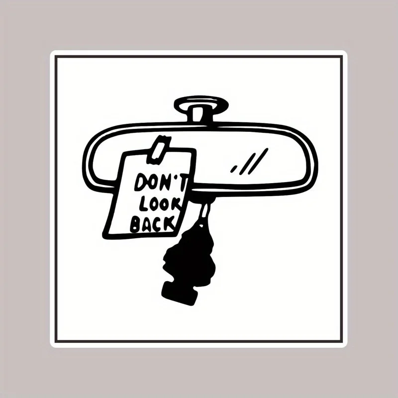 

1PC "'Don't Look Back' Car Mirror Sticker, Fit for Luggage, Tablet Cases, Helmet & Motivational Style Themed Decor"