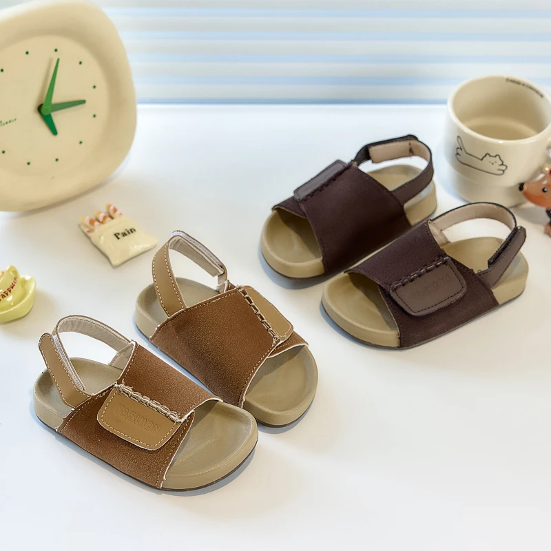 

Kids Beach Shoes Open Toes Flexible Children Sandals Casual Soft Bottom 2026 Brand New Boys Girls Summer Shoes Hook&loop