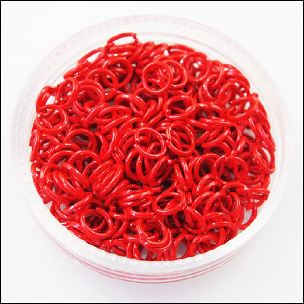 500Pcs Jump Rings Open Connectors Black Red Blue Pink Sky Blue Green Brown Mixed 5mm