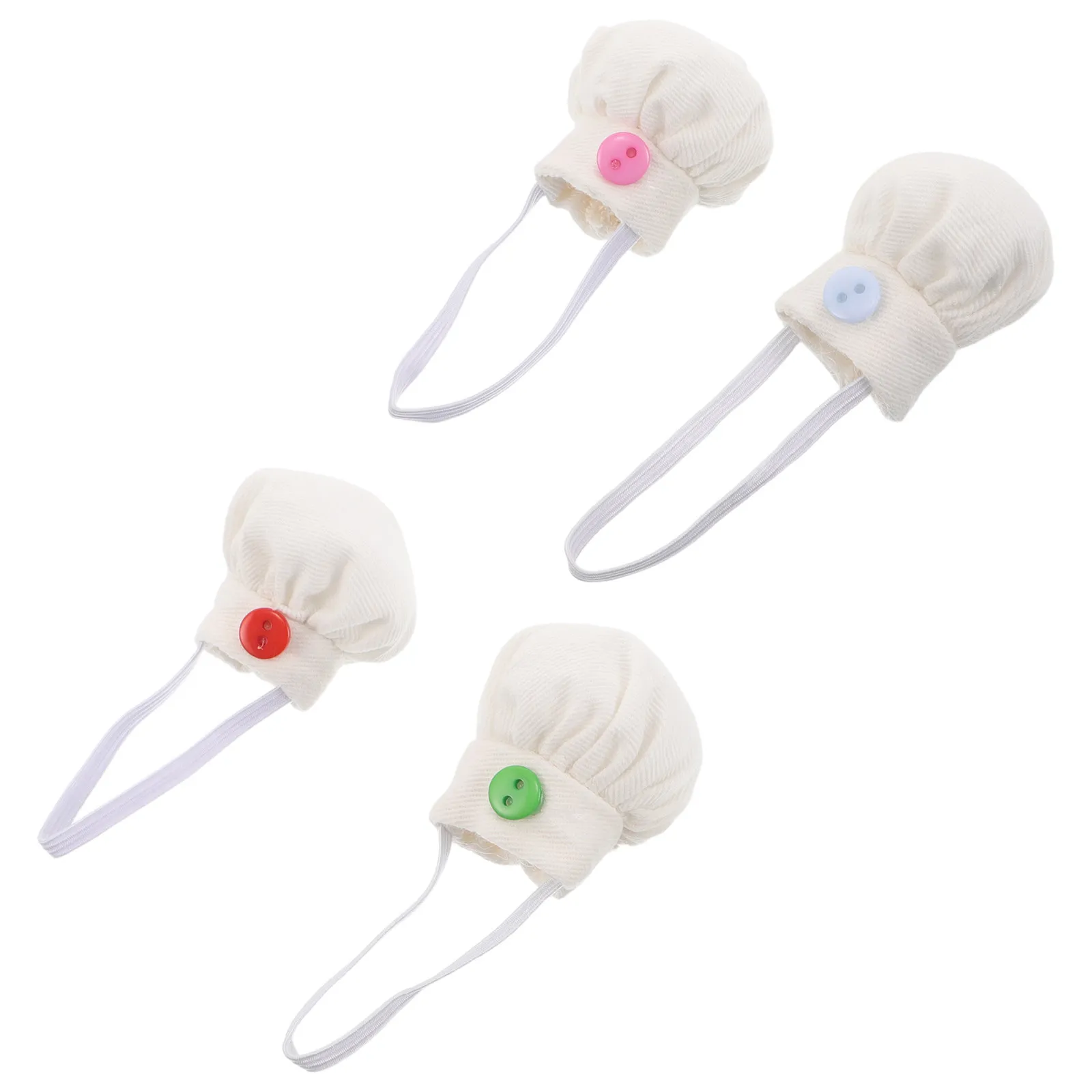 

Набор из 4 миниатюрных мягких хлопковых шапок шеф-повара (10-15 см) для кукол, мягких игрушек, костюмов и аксессуаров для рукоделия