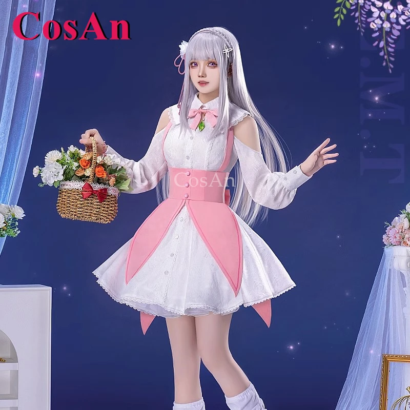 CosAn Anime Re: la vida en un mundo diferente de Zero Emilia disfraces Cosplay vestido Personal fiesta de Halloween ropa de juego de rol