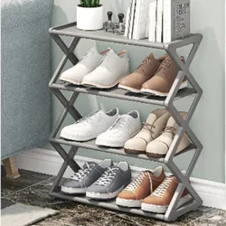 X-Shaped Shoe Rack Simple Dustproof Shoes Organization Racks Originality Assemble Sneakers Shelf Home Waterproof Storage Shelf