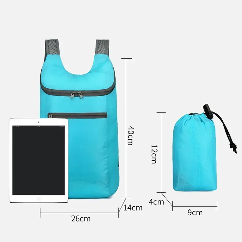 New Outdoor Waterproof Foldable Backpack Large Capacity Portable Camping Hiking Travel Daypack Leisure Men Women Sport Bags