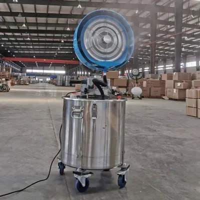 Industrial spray floor fan, water mist humidification, cooling, water atomization, water cooling, shaking head