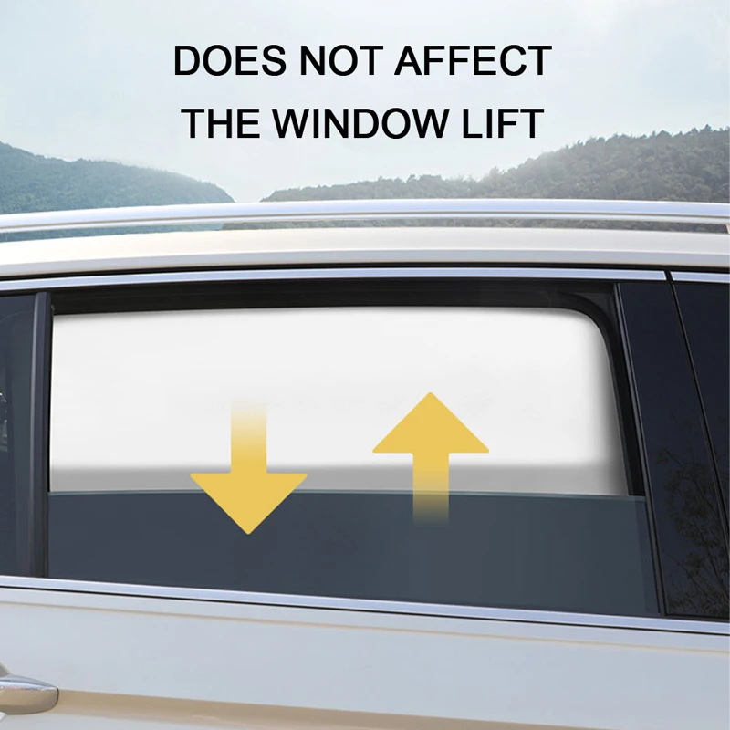 SEAMETAL 2Pcs Car Side Window Sun Shade Strong Magnetic Privacy Protection Curtains UV Reflection Anti Glare UV Block Sunshade