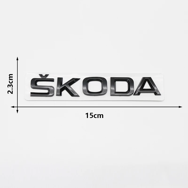 3D Car Stickers Lettering Rear Trunk Emblem Badge Decals For Skoda Yeti VRIS Octavia a5 Karoq Kamiq Fabia Kodiaq Rapid Superb