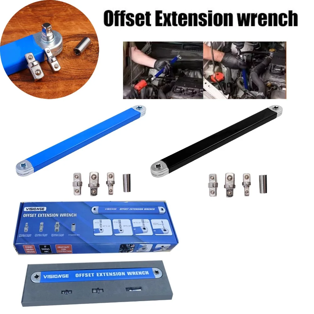 Offset Extension Wrench High-Carbon Steel Impact Socket Ratchet Wrench Car Spanner Mixed Multifunction Dynamics Hand Tools