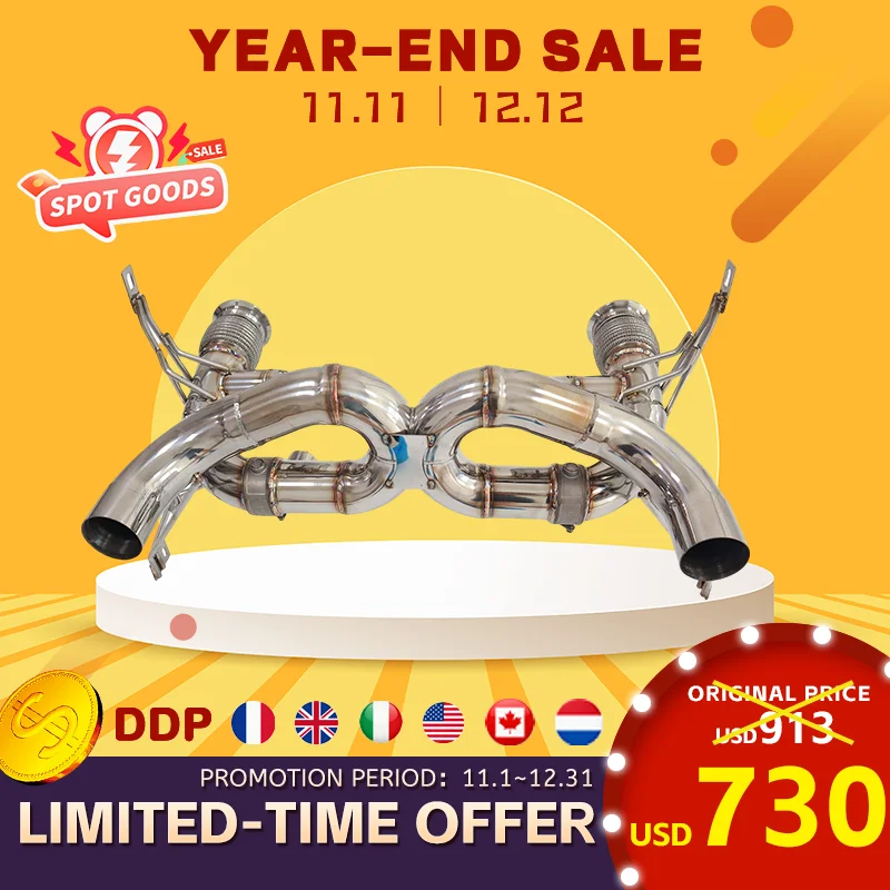 

HMD 11.11 Sale for Lamborghini Huracan EVO Cat-Back Exhaust System Stainless Steel Valve Performance exhaust pipe