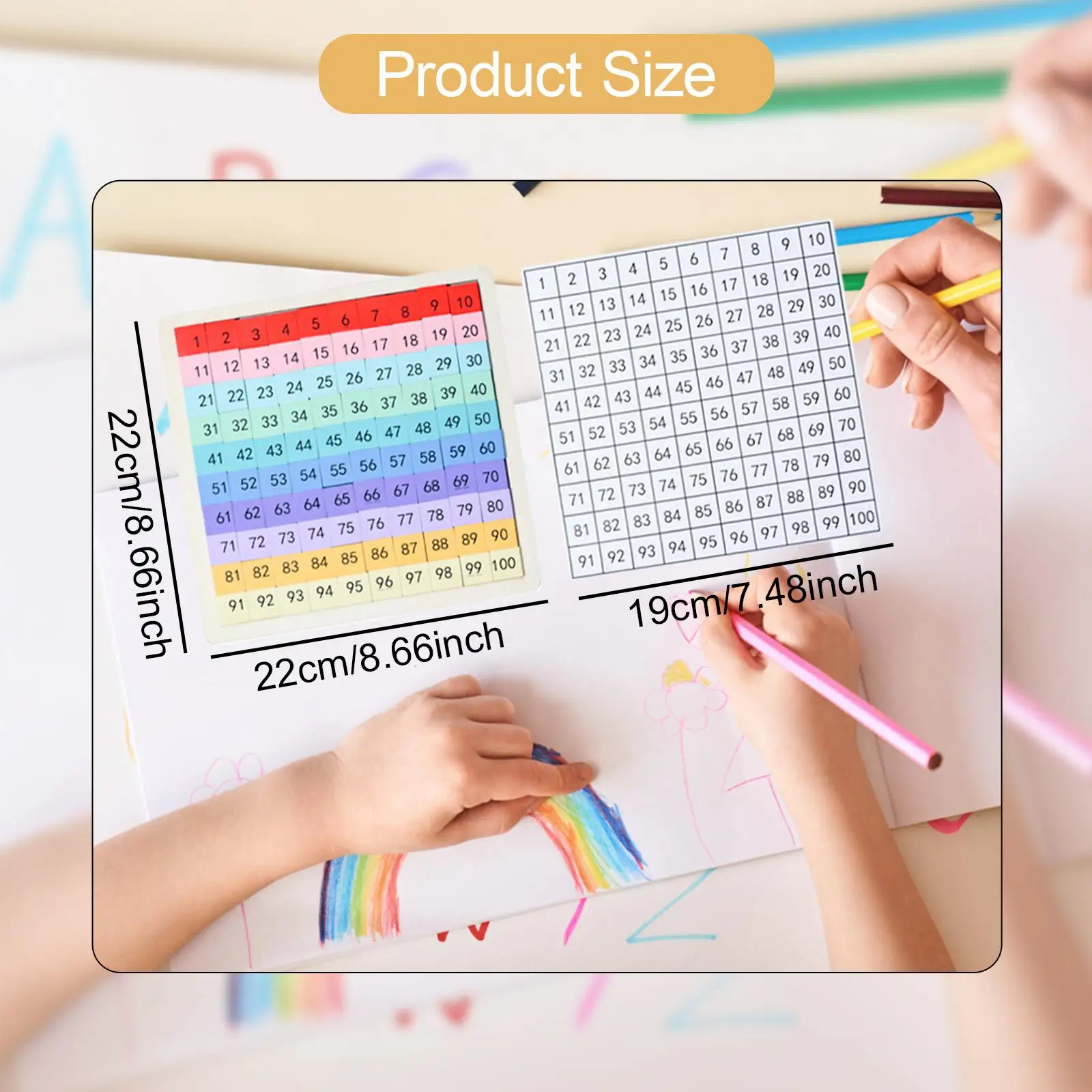 Matemática de madeira cem placa digital jardim de infância 1-100 números jogo educativo brinquedo desenvolvimento precoce aprendizagem brinquedo para crianças