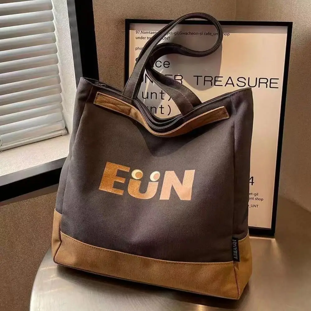 

Underarm Bag Large-capacity Canvas Tote Bag Cross-body Casual School Bag Korean Version Versatile Shoulder Bag Student