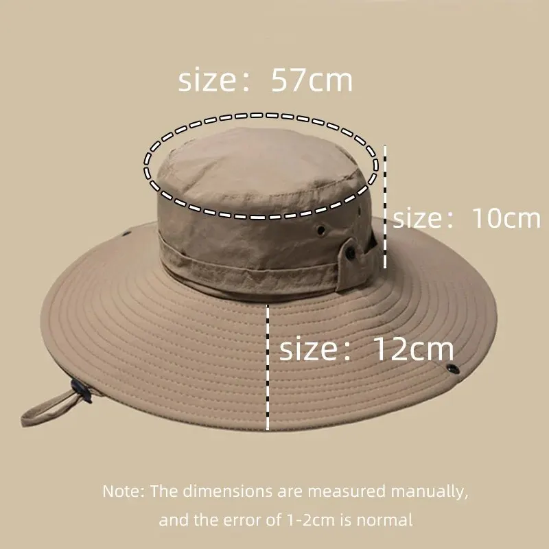 Western Cowboy Hat Men\'s Mountaineering Women\'s Sun Protection Mountain Climbing Fisherman\'s Fishing Tour Waterproof