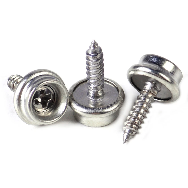 10 Sets Stainless Steel Tapping Snap Fastener Kit Tent Marine Yacht Boat Canvas Cover Tools Sockets Buttons Car Canopy Accessori