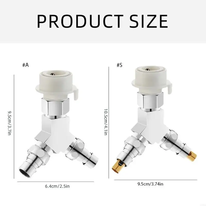 Imagen 7: Desviador agua vías latón con conector 1 entrada y 2 salidas, gestión flujos agua, accesorio resistente a