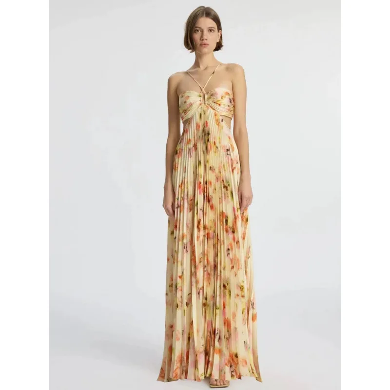 

2026 Evening Dress Suspender Printed Dress Muse