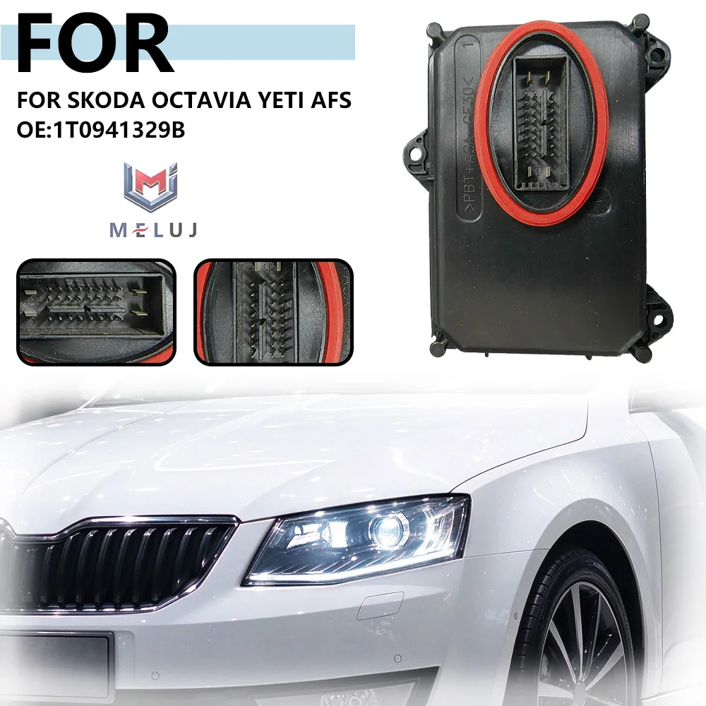 1T0941329B LED DRL Computer Unit Module For Skoda Octavia Yeti AFS Adaptive Cornering Headlight Control Module Auto Repair Parts