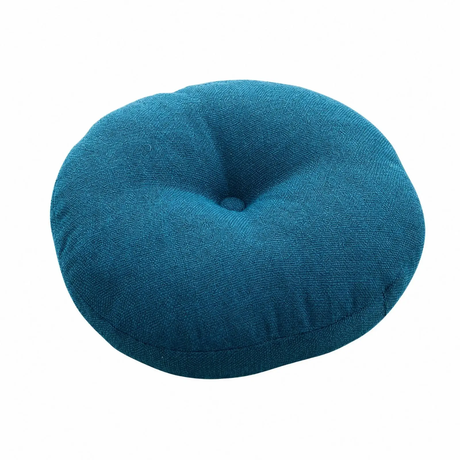 Tufted Floor Pillow 60cm Cotton Linen Cushion for Low Profile Seating in Living Room Bedroom Casual Corner