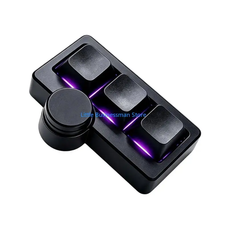 3 USB Mechanical Control Command Pad with Knob for Editing and Play M76A