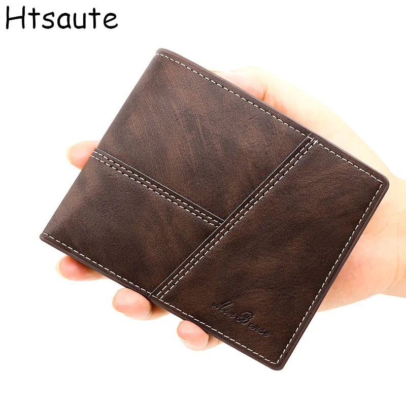 

Men's PU Leather Wallet Vintage Men Coin Purse Anti-theft Credit Card Holder Money Bag Business wallet for men carteras