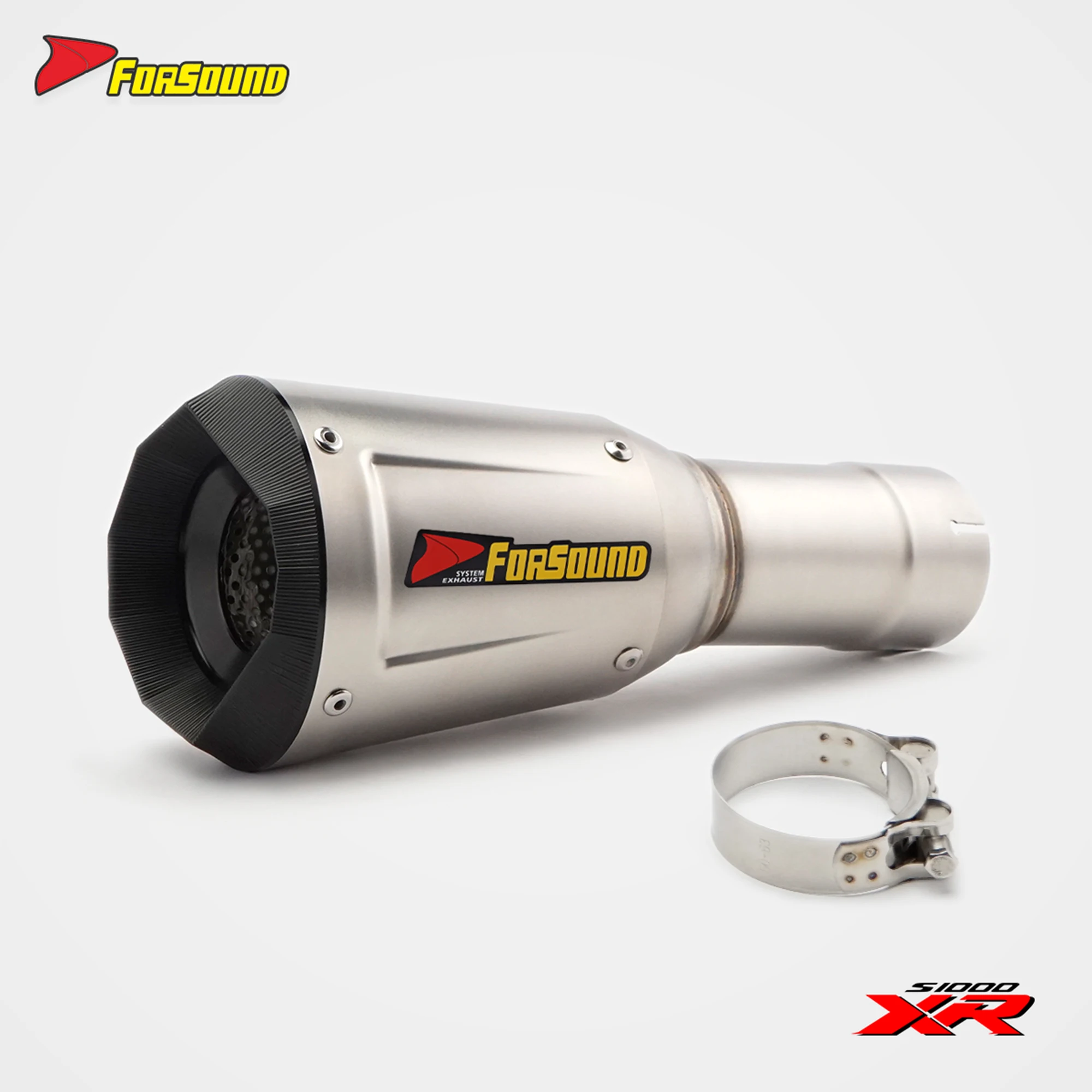 Forsound Factory Wholesale Price BMW S1000XR Titanium Exhaust Valved Muffler with Mid Pipe Resonator