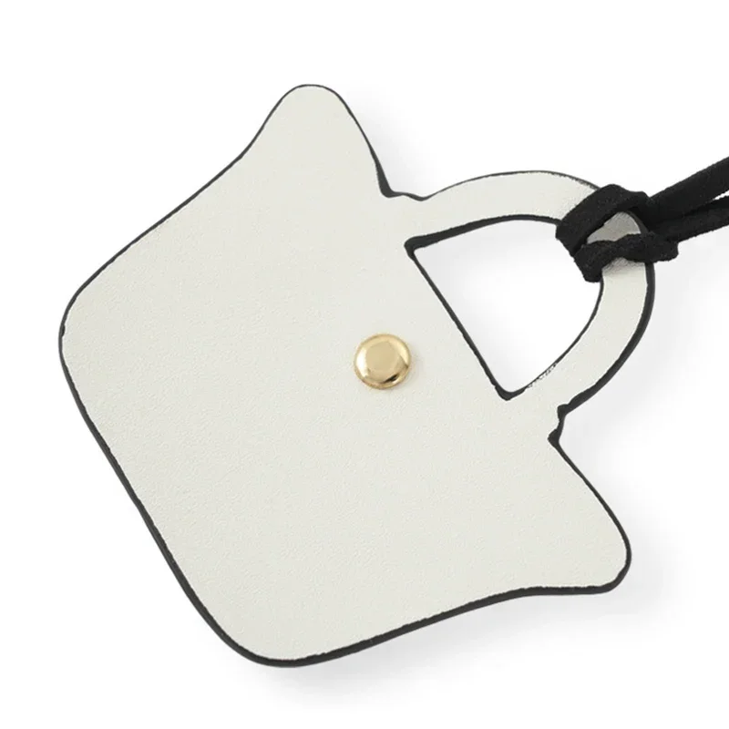 Cute Small Bag of Cowhide Pendant Cute Mini Bags Pendant for Longchamp Mini Bag Accessories Genuine Leather keychain Pendants