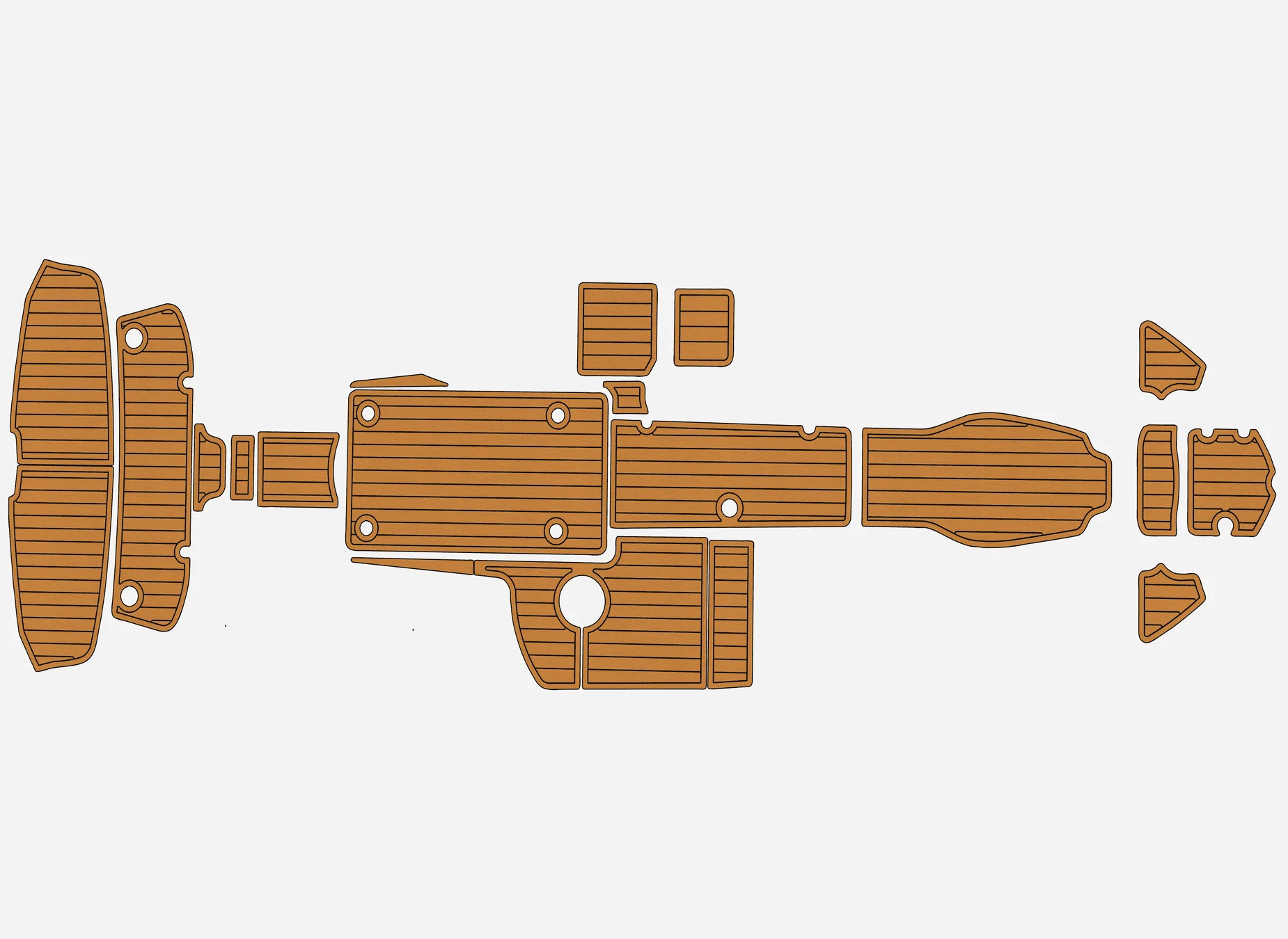 

Non-Slip EVA Faux Teak Marine Mat Self-Adhesive 6mm Yacht Cockpit Pad for 2008-2014 YAMAHA SX AR 242 Boat Decking Easy Install