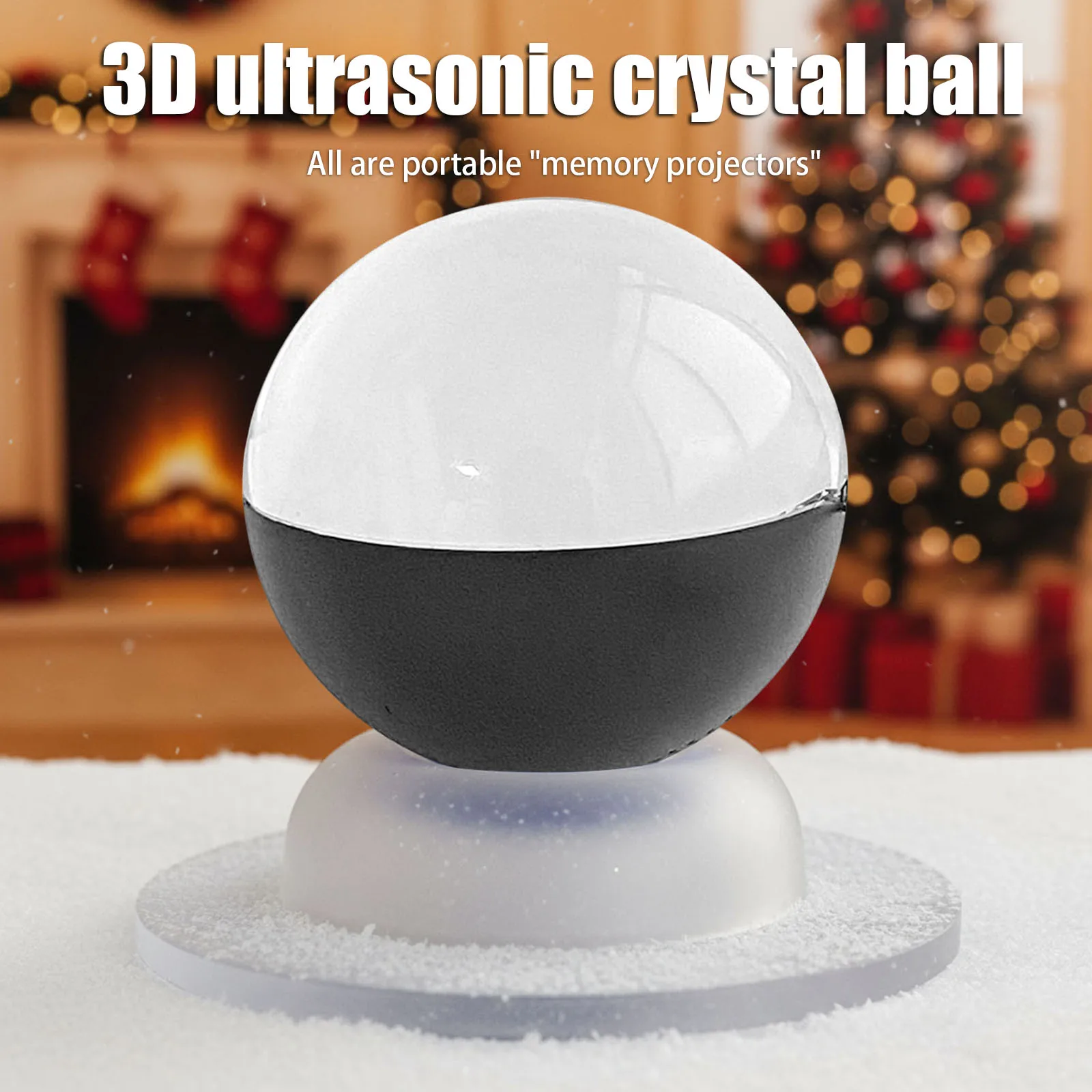 

2.7Inch Ultrasound Crystal Ball Video Player Rechargeable 3D Memory Orb Electronic Display Memory Crystal Ball Gift for Friend