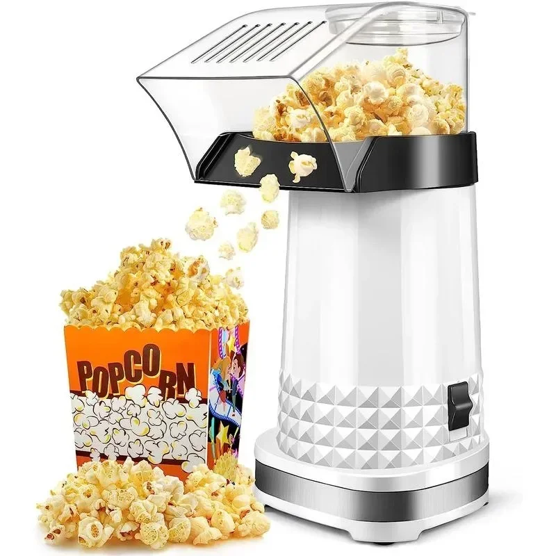 

Popcorn Maker, Hot Air Popcorn Popper, 1200W Electric Popcorn Machine with Measuring Cup, No Oil Healthy Snack