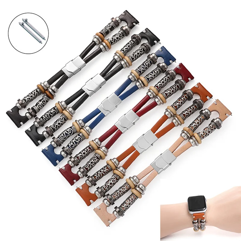 22mm leather watch band For samsung Galaxy watch 3/Gear S3 frontier retrao  strap for Amazfit GTR 4-3-3pro-2e/Huawei gt 3-2 46mm